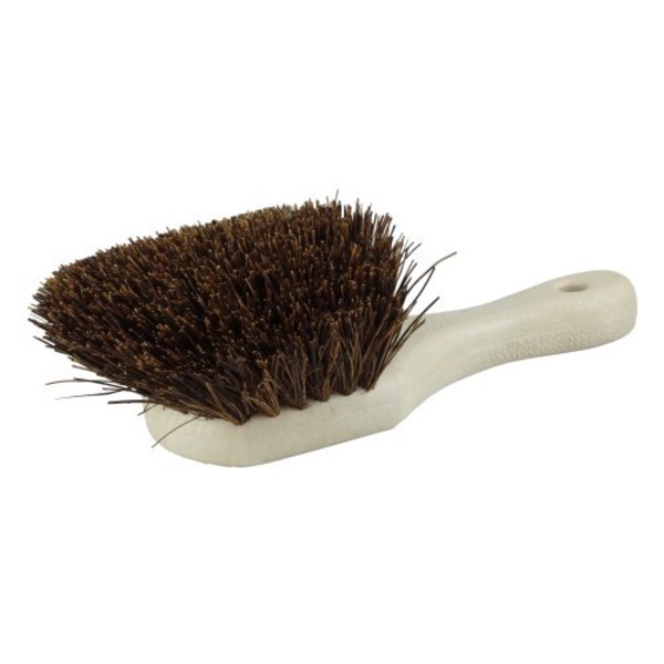 Weiler 8" Utility Scrub Brush, Palmyra Fill, Short Handle, Foam, Block 79101